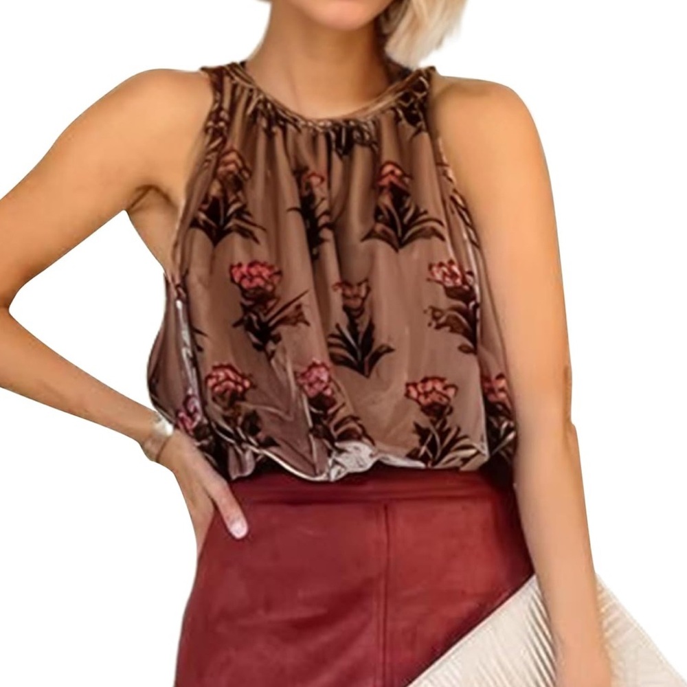Womens Velvet Bubble Tank Top Medium NWOT